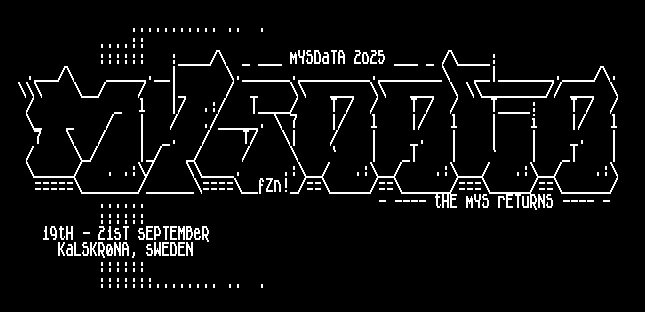 OldskoolUK's tweet image. I've had a bit of a textual break since Nova party, so it's about time I got busy again. So.. I decided to fire a logo at the orgas of Mysdata for their results file. It's good to be back! 😎 #ascii #asciiart #textmode #amiga