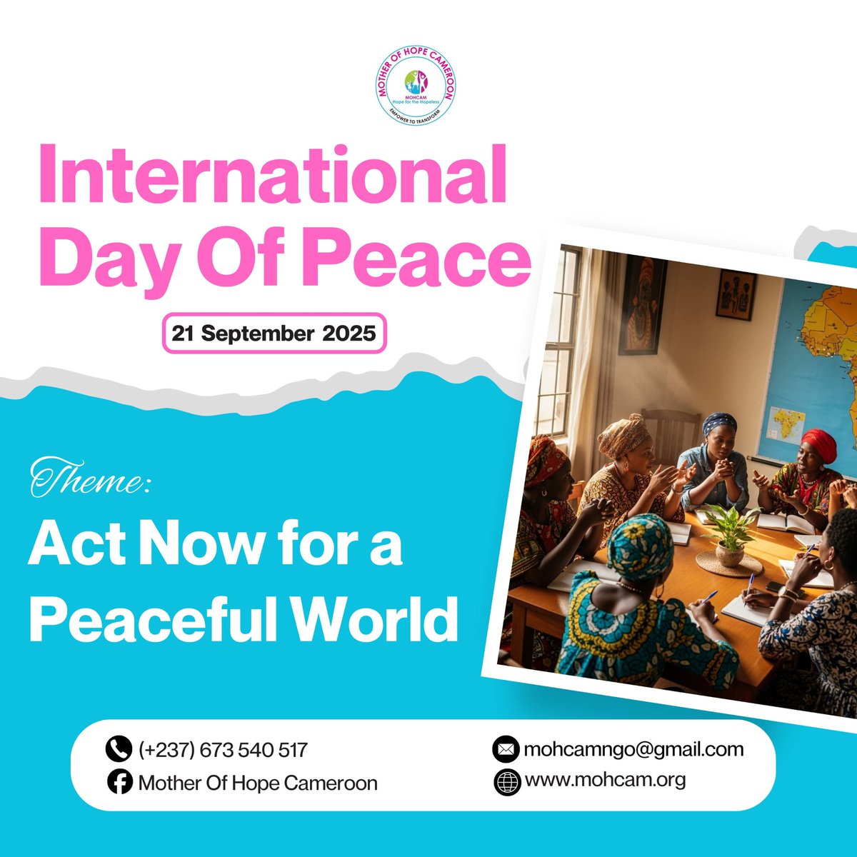 #International_Day_Of_Peace_2025
“Act Now for a Peaceful World”

Peace starts with us supporting local peacemakers, having open dialogues, choosing empathy, and amplifying peace efforts.

Let us build peace, one action at a time.

#ActNowForAPeacefulWorld #PeaceDay2025