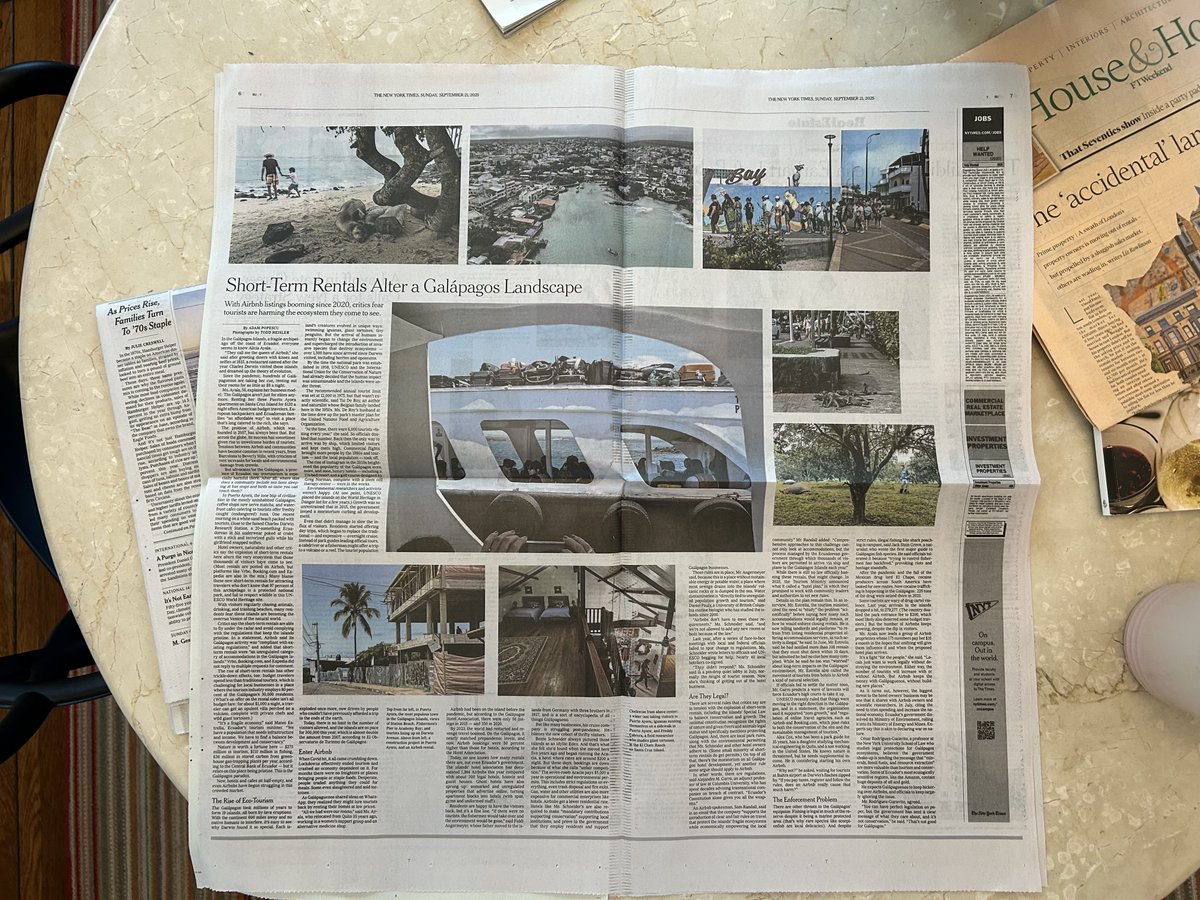 Nature is worth a fortune here—$275 million in tourism, $110 million in fishing, $36 million in stored carbon from greenhouse gas-trapping plants per year—but it relies on this place being pristine. This is the Galápagos paradox.
nytimes.com/2025/09/21/bus… <a href="/nytimes/">The New York Times</a> <a href="/nytimesbusiness/">NYT Business</a>