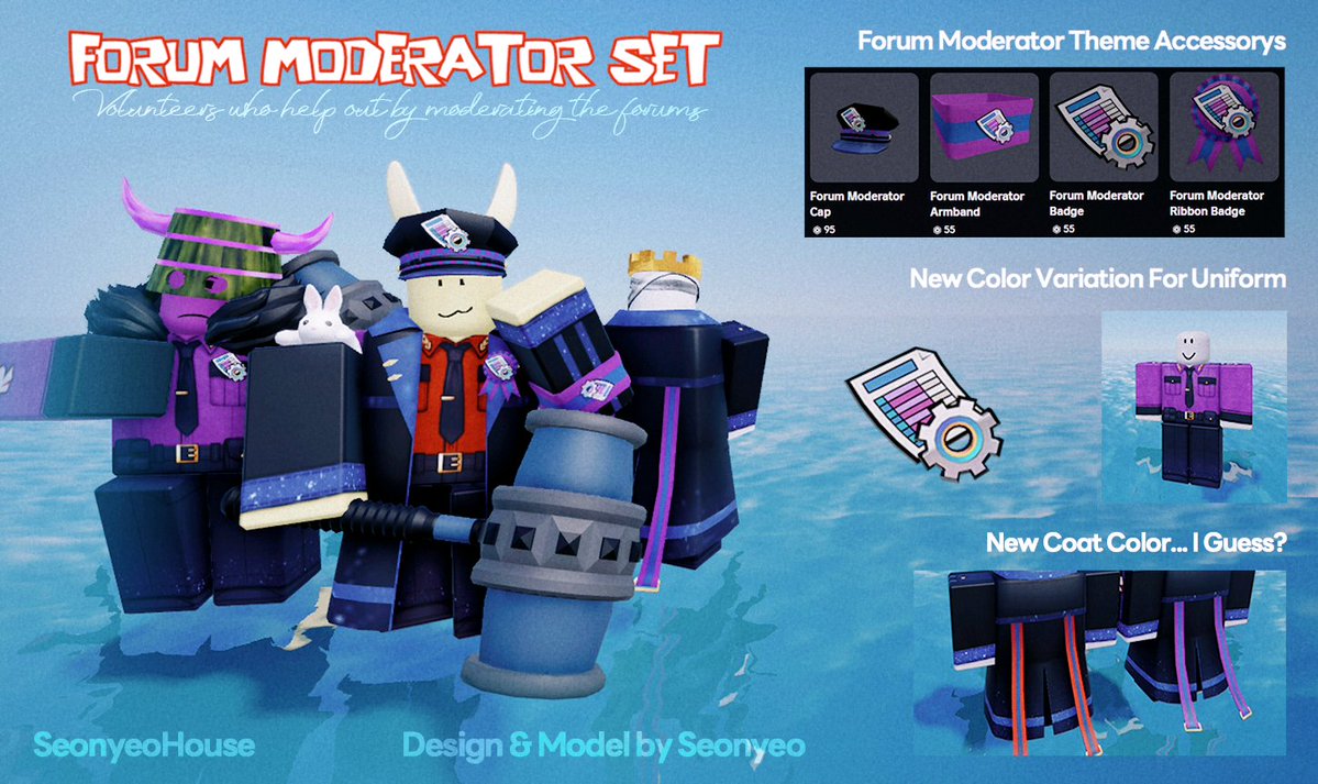 imyourjeongja's tweet image. #roblox #robloxugc

Now forum moderator themed color variation set is here

Check my group [SeonyeoHouse]
roblox.com/share/g/441736…