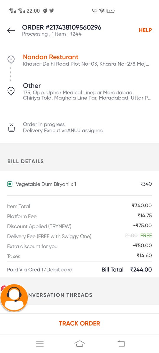 shivamg043's tweet photo. @SwiggyCares @Swiggy I’ve been waiting 1.5 hours for my food (Order #217438109560296) and now the delivery partner asked me to cancel becoz he can’t deliver! The app offers no real help. This is pathetic customer service—wasting my time SORT IT OUT! #SwiggyFail #CustomerService https://t.co/yqMfKf2zzA