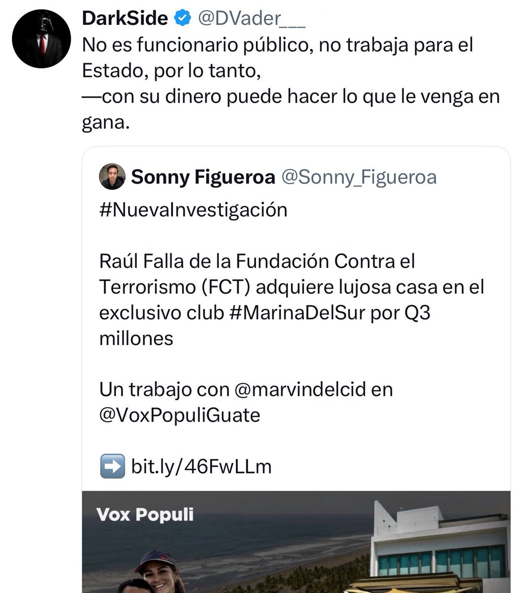 La investigación de <a href="/VoxPopuliGuate/">Vox Populi</a> sobre la posible evasión fiscal de <a href="/RaulFalla31/">Raúl Falla Ovalle.</a> activó al netcenter en su defensa. Mensajes coordinados, sincronizados y con el mismo discurso. No cuesta identificar quién está detrás de las cuentas anónimas: cada vez quedan más expuestos.