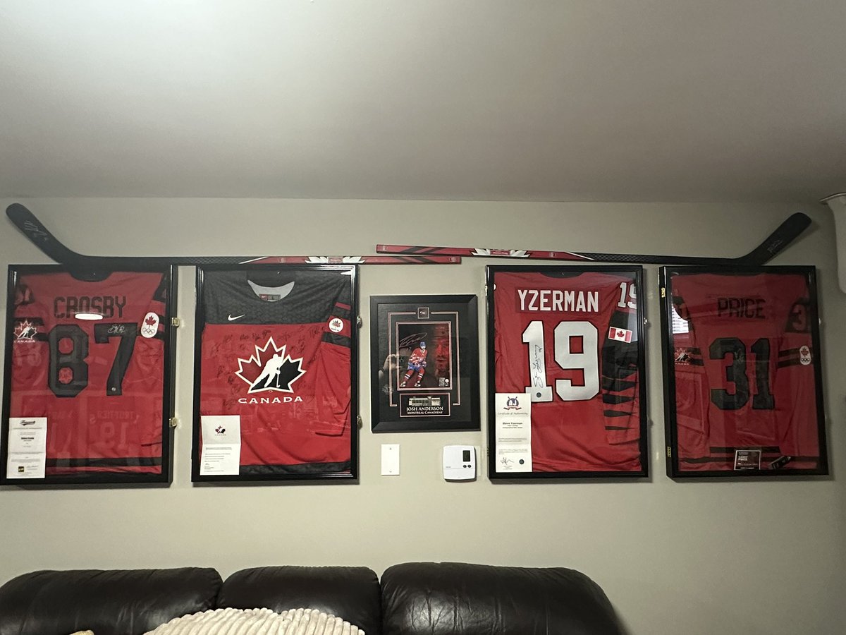 BosseHabsFan's tweet photo. @VGKgoaliegirl Small part of my collection. Can’t wait to be back in Vegas in November and take in my first game at the Fortress. Hoping to get a chance to get at least one of the Barbashev jerseys autographed. Coming from Moncton, New Brunswick where he played his Junior hockey https://t.co/FYvC8hT02H