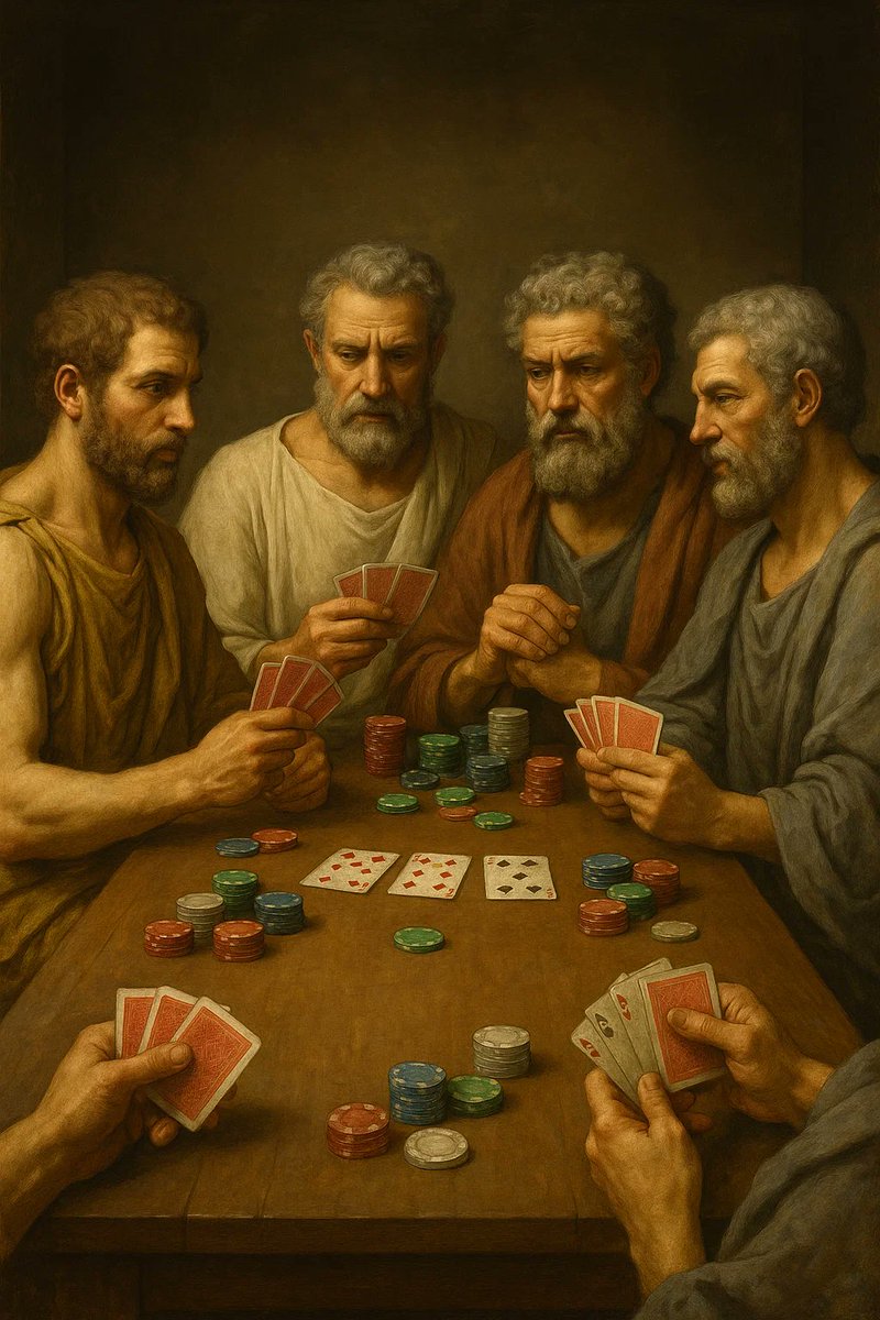 ⚔️Aceptación estoica de la varianza 

“No pidas que las cosas sean como tú las deseas, sino deséalas tal como son, y serás feliz.” — Epicteto

☔️En el mundo del póker, la varianza es como la lluvia. Inesperada, constante, y, muchas veces, inevitable. Puedes intentar cubrirte con