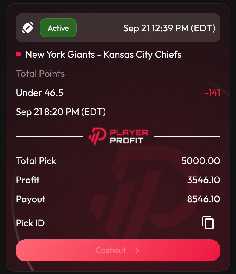 moneyline_mav's tweet image. NFL SUNDAY IS FINALLY HERE. 
ITS TIME TO MAKE SOME REAL MONEY 📈

WE'VE GOT $5000 ON THE UNDER TONIGHT. 💰

Chiefs + Giants - Under 46.5

Who is getting their first win of the season? 

#NFLKickoff #NFL #NFLSunday #Chiefs #Giants