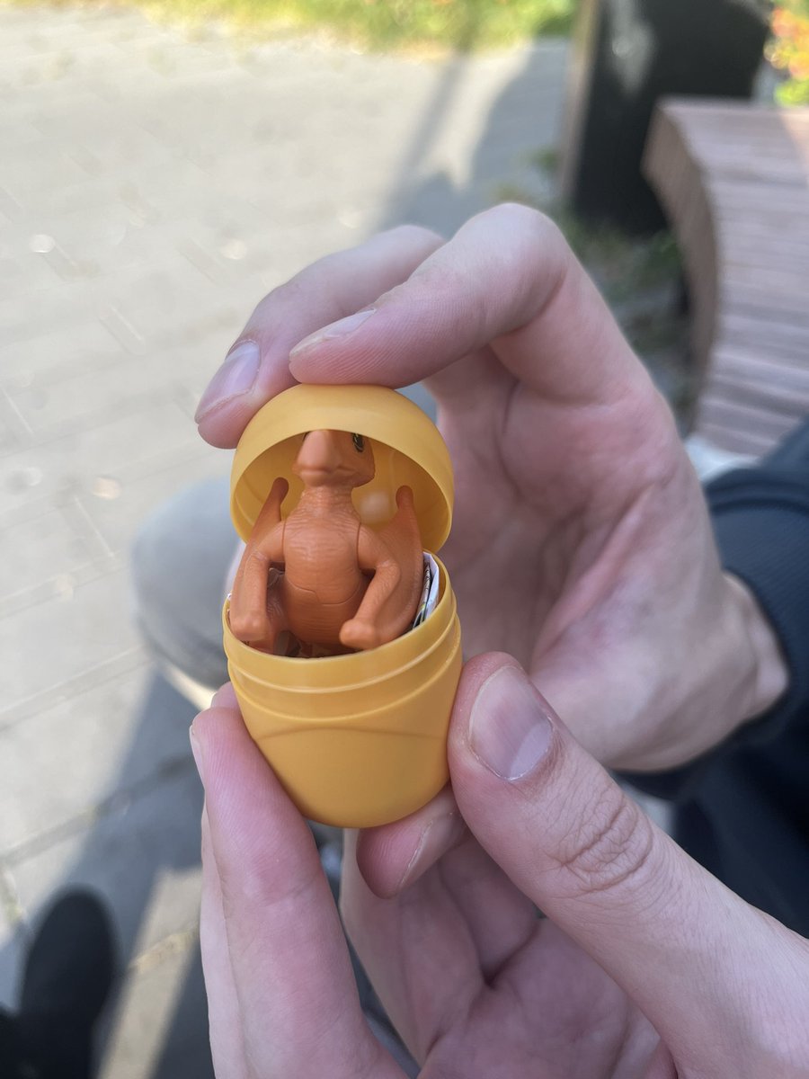 я: оставила восторженный реплай на киндеры с динозаврами в твиттере

он на следующий день: держи динозавра