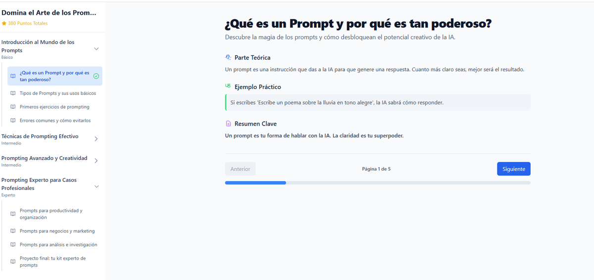 MKey2023's tweet image. Acabo de lanzar mi nueva app! Ahora puedes visualizar un curso de Prompt AI directamente desde ficheros JSON 📂🤖.
Echa un vistazo aquí: …git-main-fenix44s-projects.vercel.app
#IA #PromptEngineering #DevLife #JSON