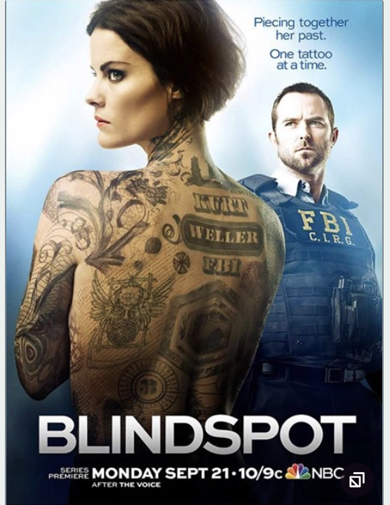 TVTango's tweet photo. 📺Today TV History: BLINDSPOT #Blindspot Premiered 2015 @NBC Starring #JaimieAlexander #SullivanStapleton @BrocoliRobBrown #AshleyJohnson #AudreyEsparza #EnnisEsmer @UkweliRoach @MrAaronAbrams About https://t.co/6chmU7CfzX https://t.co/0WDHGgyWvo