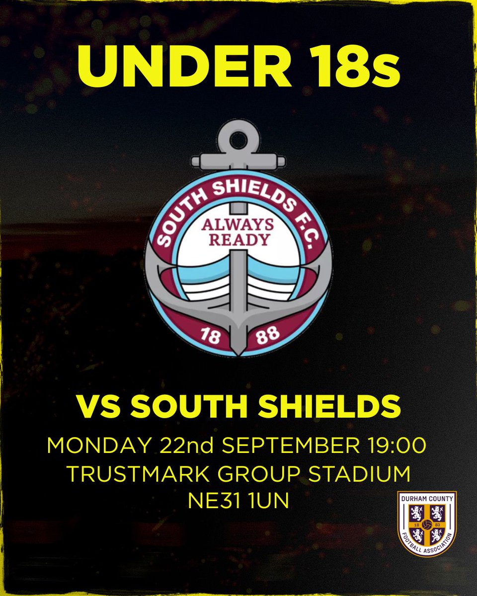 Monday Night Lights! Our U18s face South Shields in a Durham FA Premier League showdown. Come down and support the future stars! 🐝