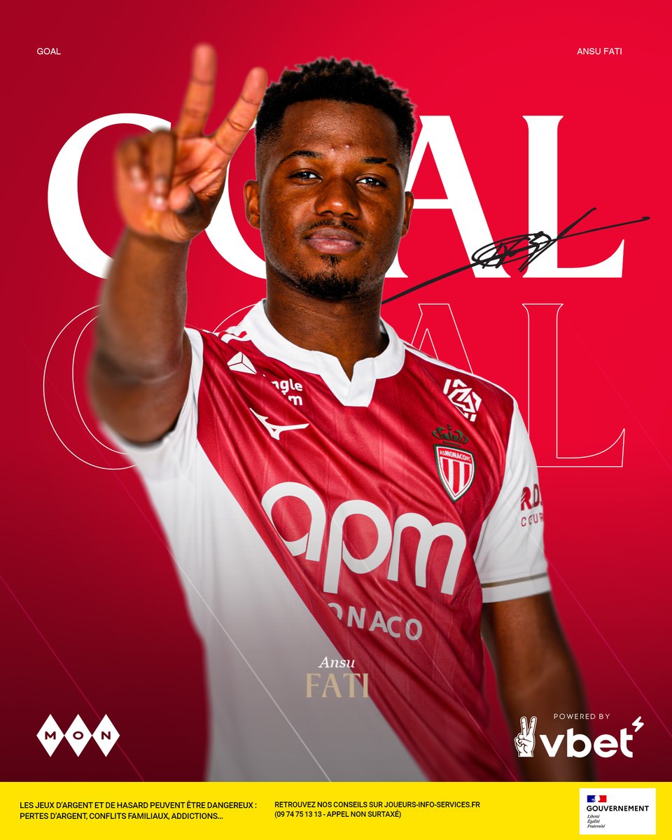 AS_Monaco_EN's tweet image. 𝘽𝙍𝘼𝘾𝙀 𝙔𝙊𝙐𝙍𝙎𝙀𝙇𝙑𝙀𝙎: 𝘼𝙉𝙎𝙐 𝙁𝘼𝙏𝙄 𝙄𝙎 𝙃𝙀𝙍𝙀 ⚽️⚽️

Incredible header and third goal for Ansu in his second match with Monaco 🔥

83&apos; | 3️⃣-2️⃣ #ASMFCM