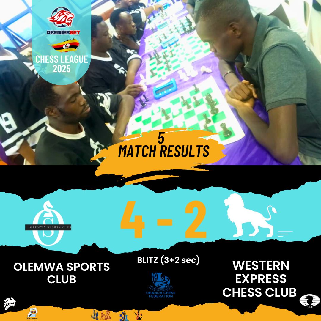 OlemwaSports's tweet image. In Blitz, the team won both Rounds 4 and 5. 

West Nile Chess Club and Western Express Chess Club.

#BlitzChess #Chess #UgandaChess #OlemwaChess