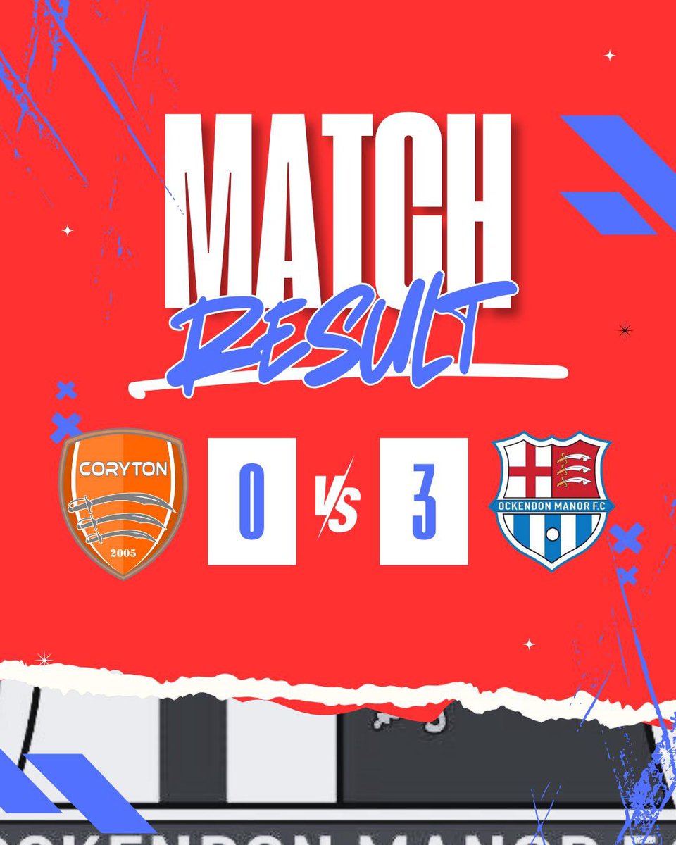 MATCH RESULT ‼️

Coryton Athletic Res 0️⃣
🆚
Manor Res 3️⃣

<a href="/jackwilliams20/">Jack</a> ⚽️
Brandon ⚽️
Ryan ⚽️
Ben 🧤🗒️

<a href="/Callum_bolger1/">Callum Bolger</a> &amp; <a href="/jackwilliams20/">Jack</a> 🏆

Up the Manor! 🔴🔵