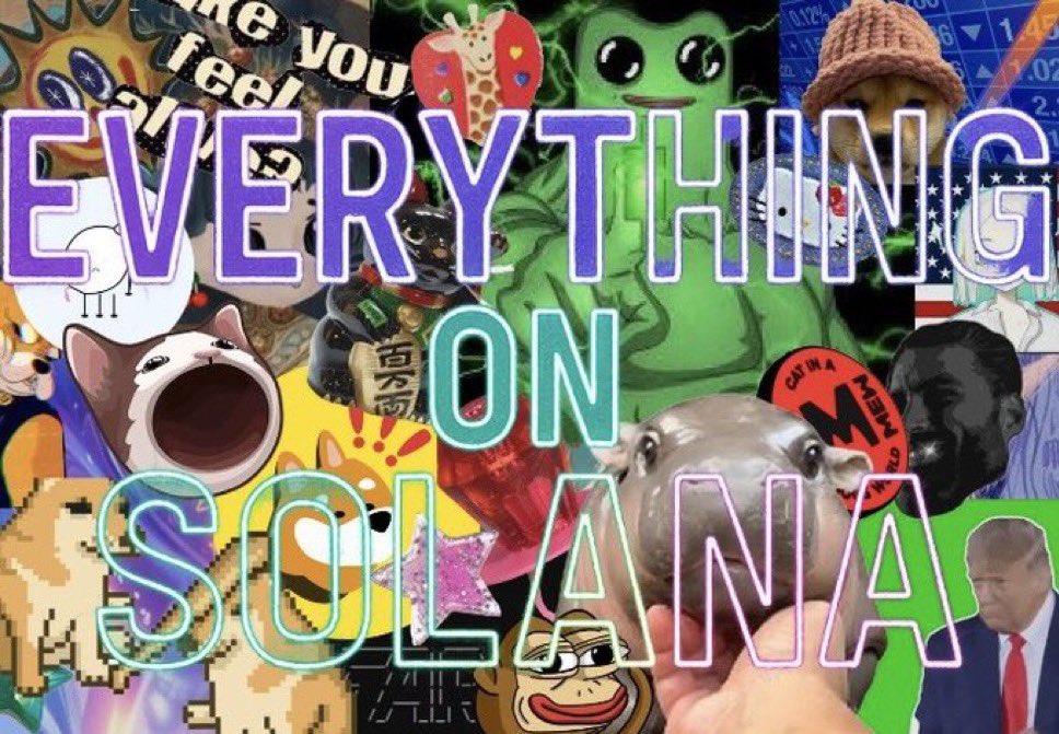 Crazy how some that says everything on solana is still sitting at 19k why dudes ?

Send it to millions boys 

Ca :

HWKjcth8p4rZZdZHLbhW4r31gigfdDzxH5o9Uwtepump

<a href="/EOS69420/">Everything On Solana</a> let’s cook been on pf for way too long !!! 

I love $bagwork 

I love $Trump 

I love <a href="/solana/">Solana</a> everything is