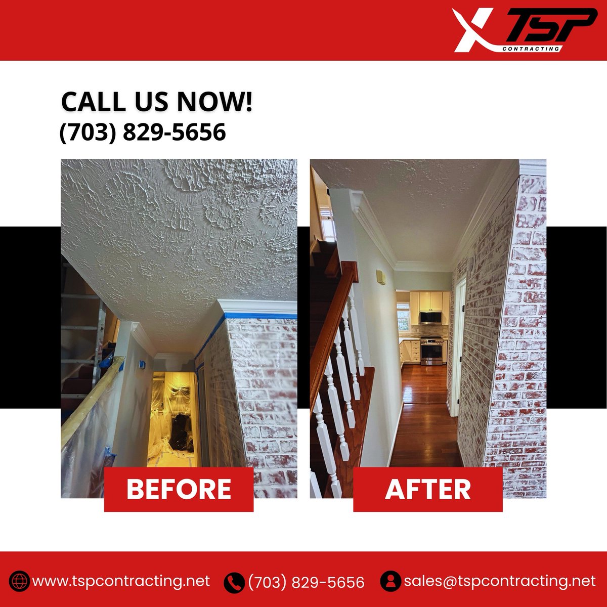 tspremodeling's tweet image. ✨ Outdated textures removed. Clean and modern ceiling finish delivered.

📞 Call us today: (703) 829-5656

#CeilingRepair #SmoothFinish #TSPContracting #BeforeAndAfter