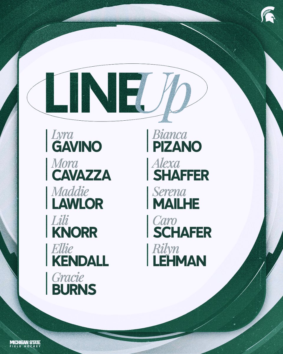 Spartan starters today against the RedHawks!