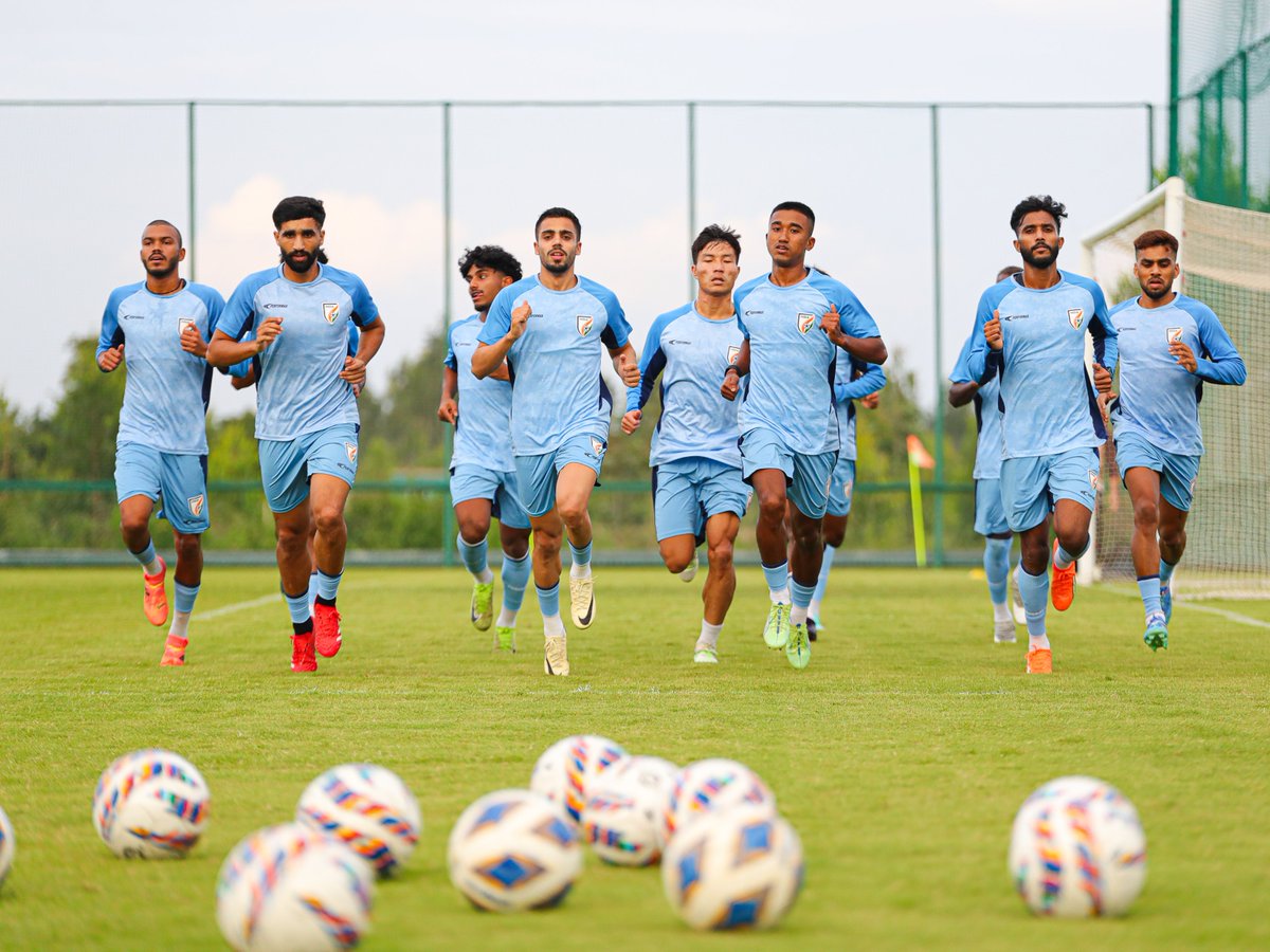 KhelNow's tweet image. Take a sneak peek at the Indian senior men&apos;s football team&apos;s training camp in Bengaluru! 

#IndianFootball #IndianFooballTeam #BlueTigers