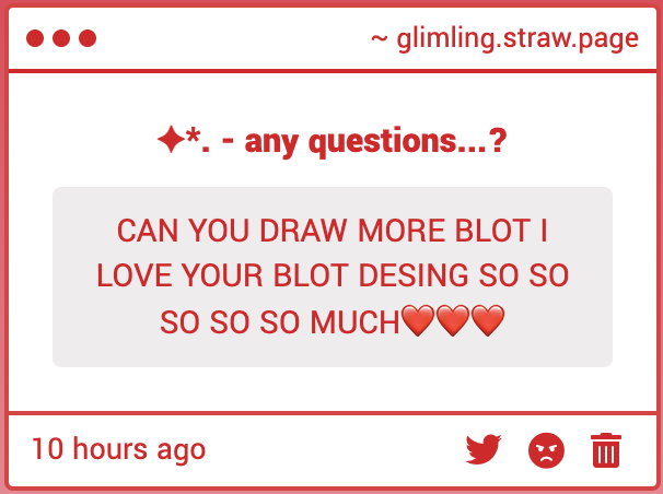 1.) WAAIITT ITS NOT SEASONED LEMME GET YOU RIGHT FIRST 😭 🙏 

2.) Harro - Ciel

3.) i like it, Picasso 👍 (on a real note i do love their dynamic twirls around)

4.) MAYBEMAYBE.. im nawt taking reqs atm but i doo love me some blot 🤔