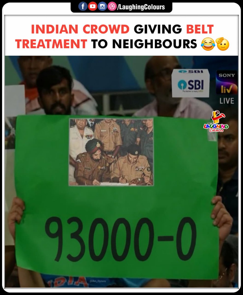 LaughingColours's tweet image. Crowd’s savage cricket banter 😂

#INDvsPAK #CricketFans #SportsHumor #Rivalry #CricketMemes #IndiaFans