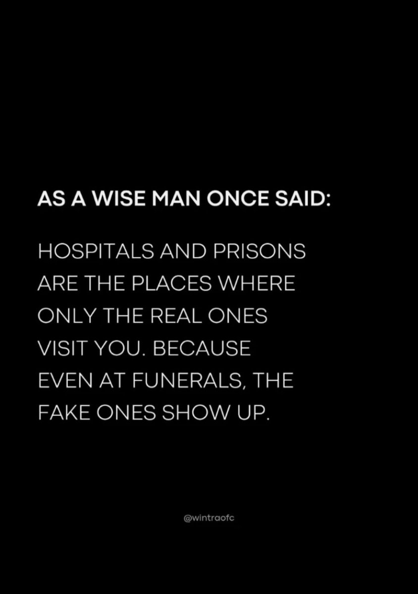 A wise man once said: