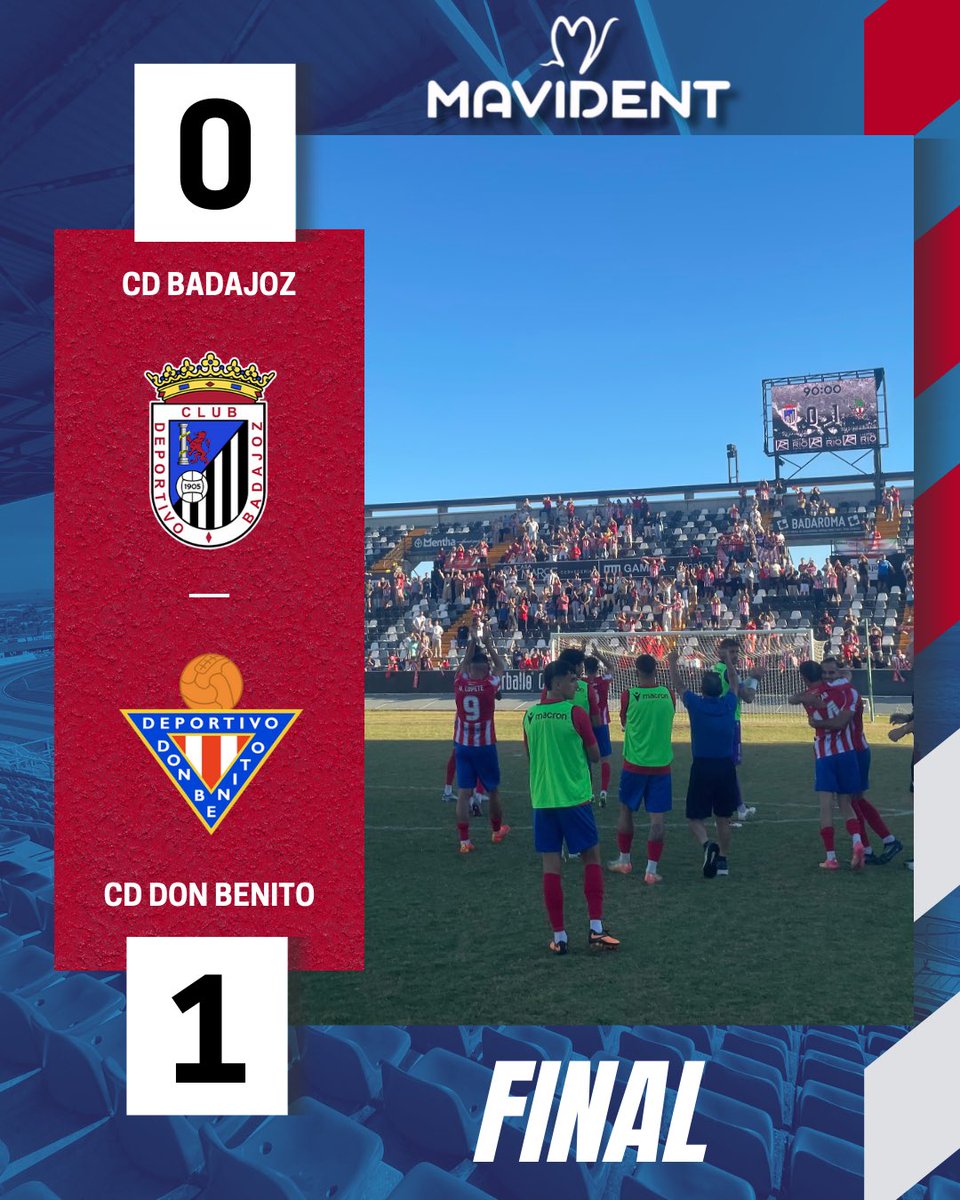 FINAL DEL ENCUENTRO| 

CD Badajoz  0️⃣ - 1️⃣ CD Don Benito

#BadajozDonBenito