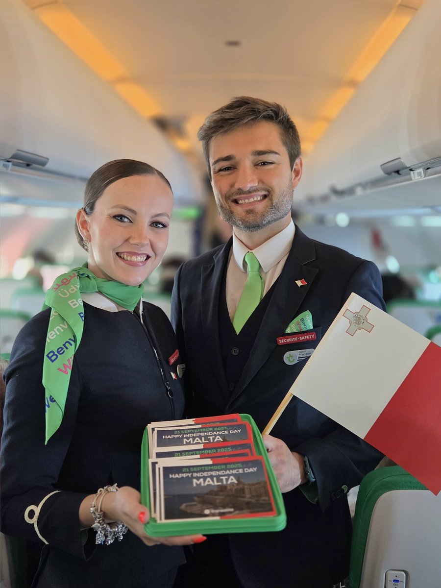 transaviaFR's tweet image. Fêter Malte en plein vol ? Challenge accepted ✅
Merci aux équipages 💚
 
#Transavia #Malte #FêteNationale #AnimationsÀBord