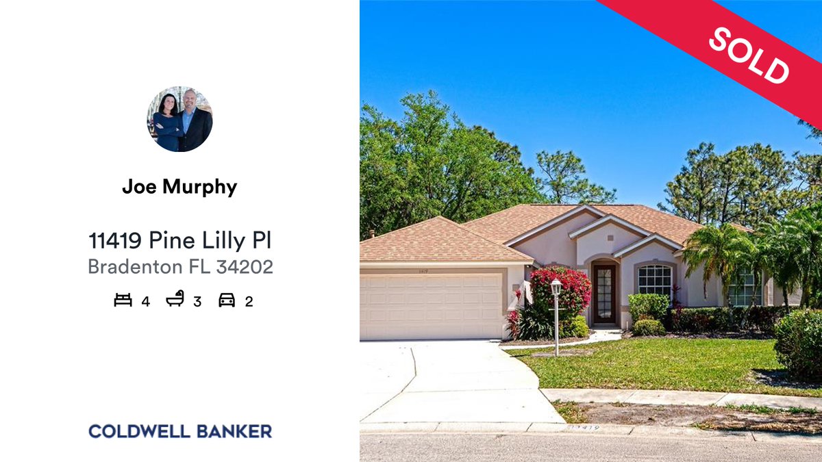 manateemoves's tweet photo. 🛌 4 🛀 3 🚘 2
📍 11419 Pine Lilly Pl, Bradenton, FL, 34202

My latest sale on RateMyAgent.
BK 3030358
https://t.co/cQsPVLbKFS

...
#ratemyagent #realestate #COLDWELL_BANKER_REALTY https://t.co/aVH3kcb6BW