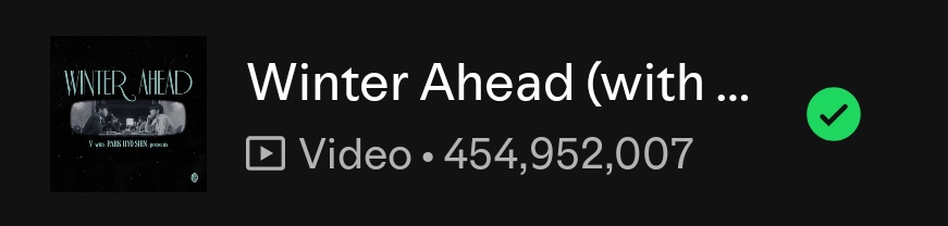 📊| Fastest Jazz Song of All-Time to hit 1 Billion streams on Spotify :—

#1. FTS – 825,404,988 (+1,523,650)
#2. #WinterAhead – 454,952,007 (+1,287,281) 🆘 

GAP : 370,452,981
(to make WA first jazz song, the track needs daily increase up 4.6M, huge surge is required)