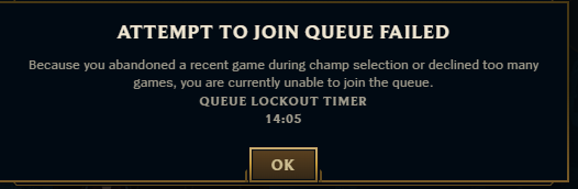 People in valorant: dodging and remaking every single game because they have free app that show them all nicknames = no penalty

Meanwhile: Me first time dodging aram in my entire life = 14 minutes ban instant

👍😃