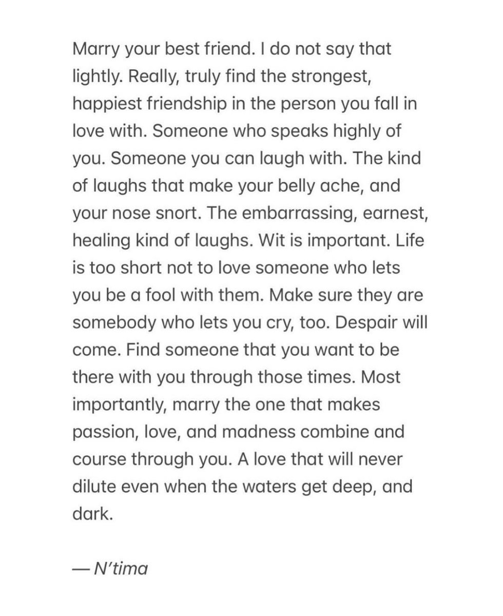 Liminal1988's tweet image. Marry your best friend.