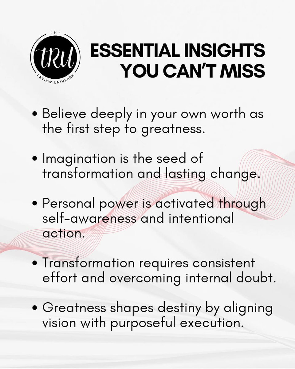 thereviewu5224's tweet image. 💡 ESSENTIAL INSIGHTS YOU CAN’T MISS 💡

Greatness Inspired: Unlocking Imagination. Activating Power. Creating Transformation.
by Oladotun Akinnubi (PDot)
a.co/d/fO6SC8G

#GreatnessInspired #EssentialInsights #PersonalGrowth #Transformation #Motivation #PDot