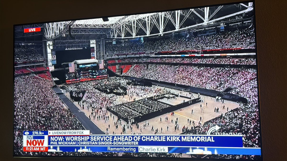 Church service at CrossBridge was amazing this morning! The baptism of the Holy Spirit could not be more fitting for today; football will have to take a back seat on this Sunday! #RIPCharlieKirk