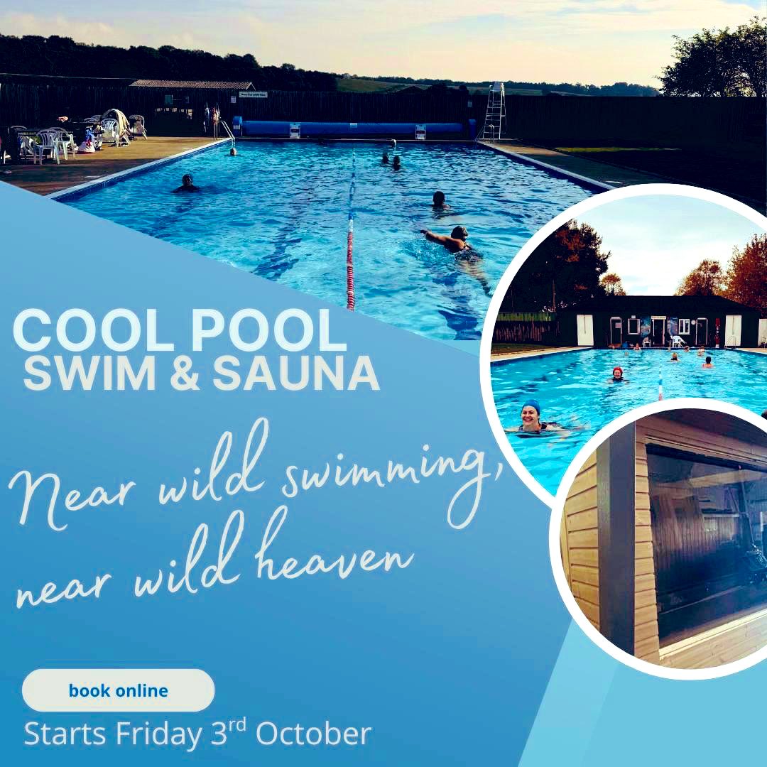 We’re heated until next weekend then October heralds the return of #CoolPool see below. 
Also for the first time this year you’ll have access to a sauna so you can swim &amp; sauna! 
Come &amp; give us a try!