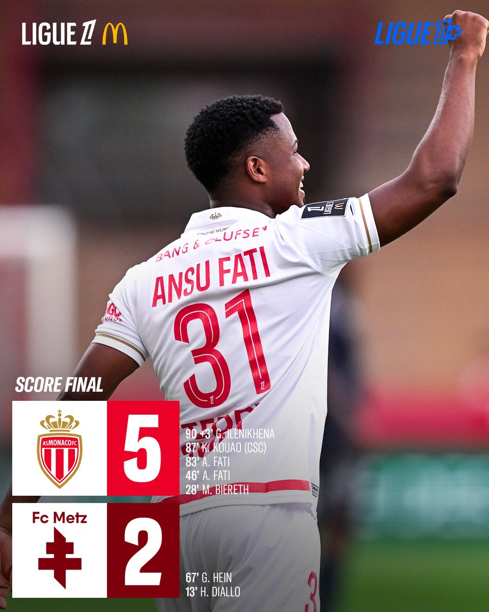 ligue1plus's tweet image. L&apos;ancien crack de la Masia Ansu Fati a changé le visage de l&apos;@AS_Monaco 🌟

#ASMFCM