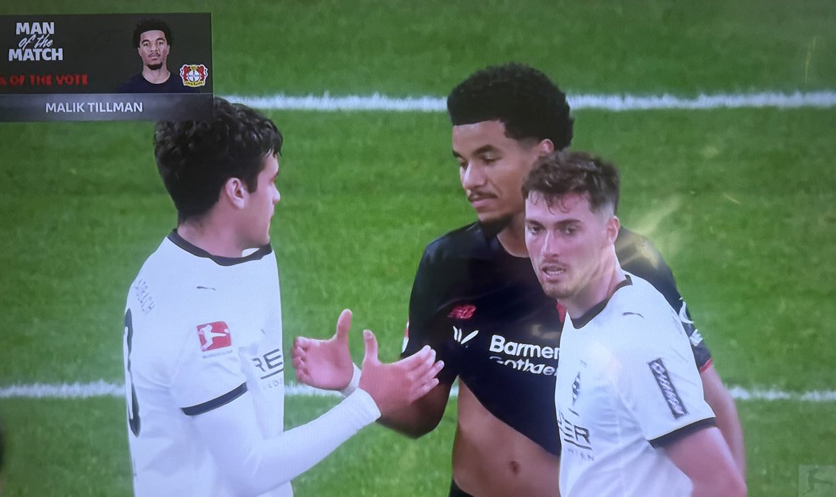 Malik Tillman scores in Leverkusen’s 1-1 tie vs. Gio Reyna, Joe Scally and ‘Gladbach. Tillman and Scally (who was excellent) go 90, with Reyna a late sub. #USMNT