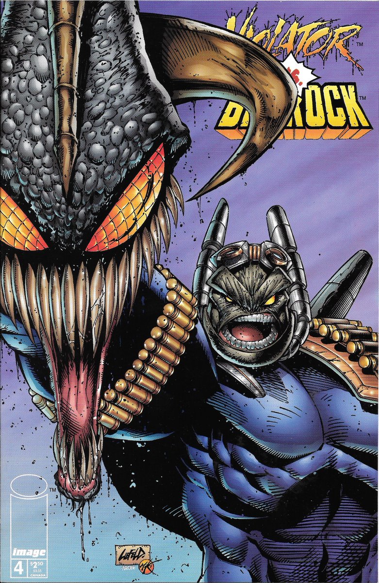 RobMessick's tweet image. Rob Liefeld and Danny Miki giving us the brutal cover to Violator vs Badrock #4.  Heads up!

#Badrock created by @robertliefeld
#Violator created by @Todd_McFarlane
#AlanMoore @DannyMiki_ @BrianDenham interiors #Extreme @ImageComics