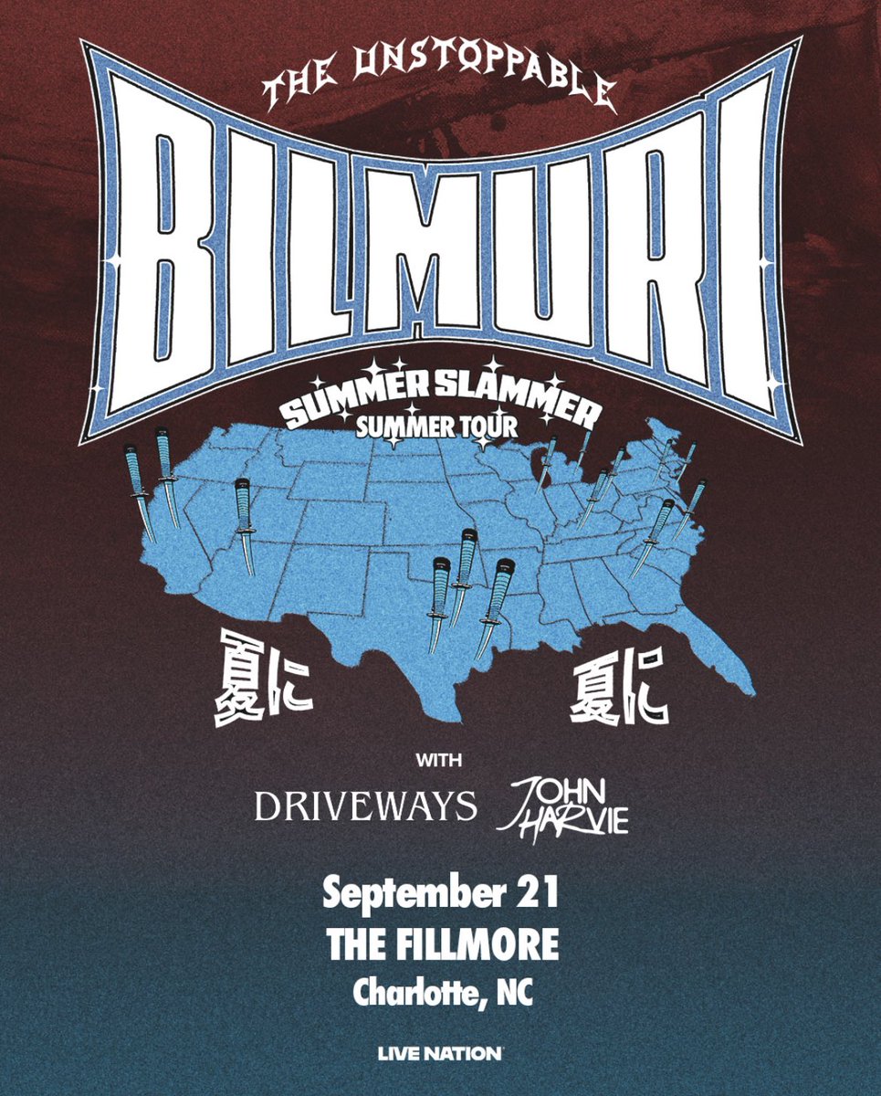 september 21, 2025
📍the fillmore: charlotte, nc

MURI TOUR RETURNS! we’re back tonight, opening the show at 8pm. there are some “day of the show” tickets for sale now on ticketmaster.com. have fun and stay safe tonight! ❤️‍🔥