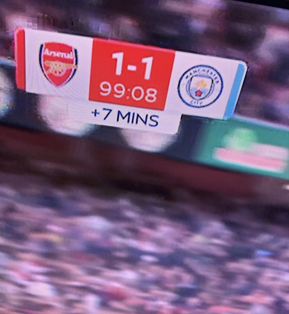 AYPrivateEye's tweet image. Arsenal needing an equaliser so they get 7 mins added on. Need a winner so they add on 9 mins.

What’s the narrative again?