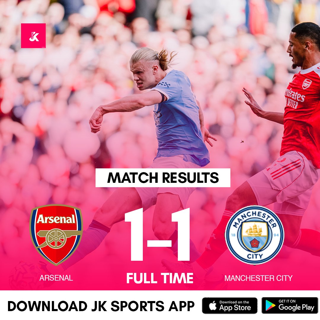 Thats how Manchester City walks away with 1 point from Arsenal. What do you think about Arsenal's performance today? #jksports