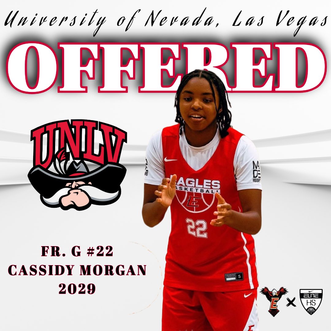 Congratulations to my Freshman G. Cassidy Morgan on her very first scholarship offer from the University of Nevada, Las Vegas. I am so excited for you. 🙏🏽❤️💯🦅