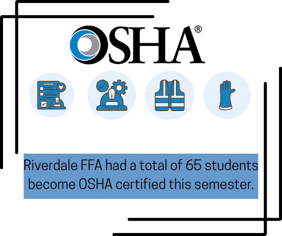 Congratulations to our agriculture students who received their OSHA 10 Certification!