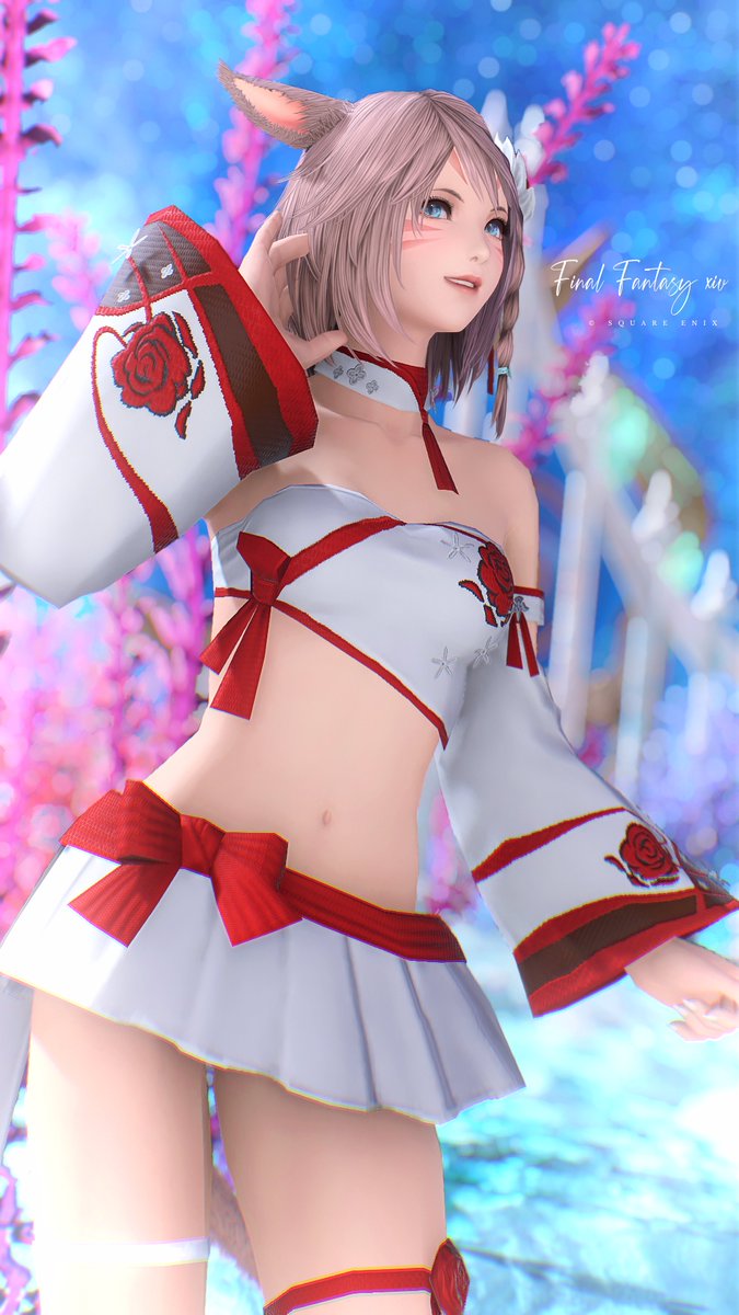 個人的には紫水ヒラ装備にはエリュシオンが1番似合うと思ってます
#おはミコ #FF14 #ミコッテ