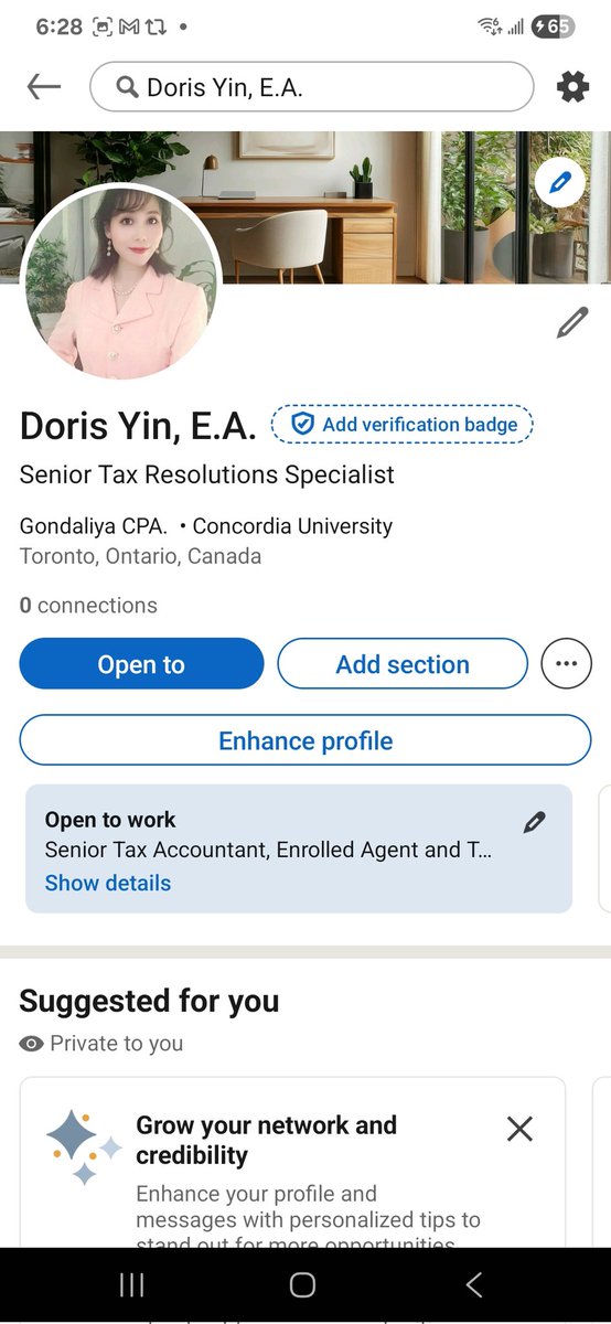 dorisyincpa's tweet photo. I just opened my LinkedIn account. I know someone is curious if I am an Enrolled Agent. Now, everyone can check.

Here is my profile and my work experience here. 

Doris Yin 🪷 🪷🪷 https://t.co/QxSXjKaMb8
