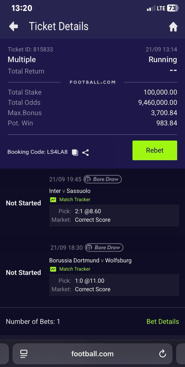 IN THE MEANTIME, LET'S QUICKLY VERIFY OUR TICKETS.

🌒sᴄʀᴜᴛɪɴɪᴢᴀᴛɪᴏɴ is a sign of intelligence

Cᴏɴɢʀᴀᴛᴜʟᴀᴛɪᴏɴs ᴛᴏ ᴛʜᴏsᴇ ᴡʜᴏ ᴘᴜʀᴄʜᴀsᴇᴅ.

Note:  the arrangement mistakes occurred by the betting site

Guys inbox for tonight fixed 👇

Wa.+234 814 330 1441