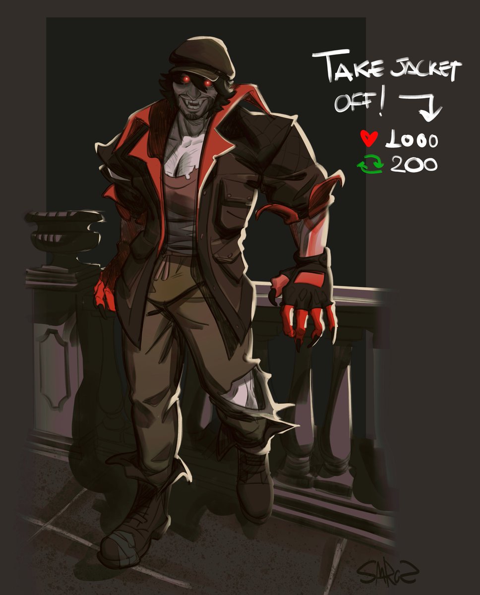 ghaores's tweet image. something tells me that he's about to enjoy the prospect of this game a little too much... #stripgame #drifter #deadlock