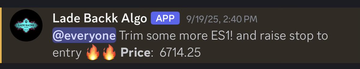 LadeBackkAlgo's tweet image. It’s been over a year since we developed Lade Backk Algo and these levels still amazes me. We had a failed breakdown on Friday morning off our lower level which gave two entry opportunities. Trimmed  $ES_F for a 20 point move into the weekend &amp;amp; riding risk free.