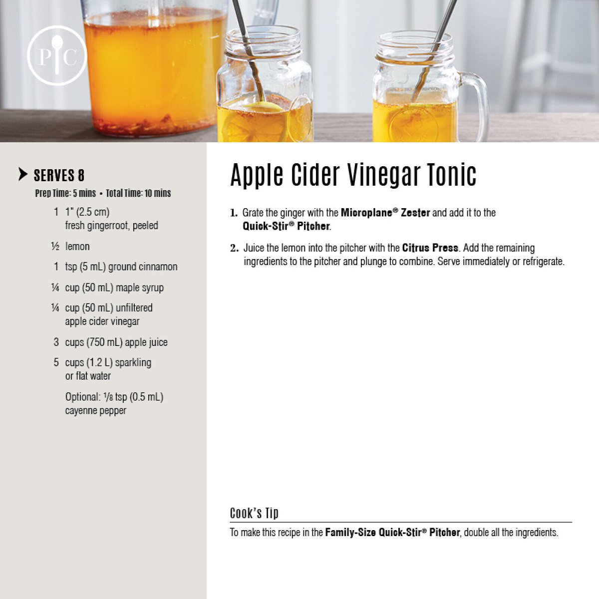 🍏✨ Sip your way to wellness!

This refreshing Apple Cider Vinegar Tonic blends fresh ginger, lemon, cinnamon, maple syrup, apple cider vinegar &amp; apple juice with sparkling water. Lightly spiced, naturally sweet, and packed with benefits!

✔️ Ready in 10 mins
✔️ Immune-boosting