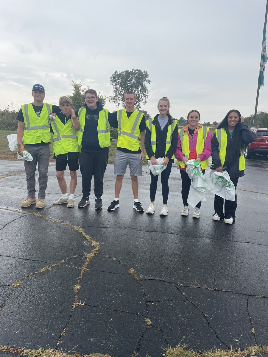 Rain or shine, CHS is dedicated to keeping our roadsides clean! Thank you for your service. <a href="/CHS_LeadsTheWay/">Clinton High School</a>
