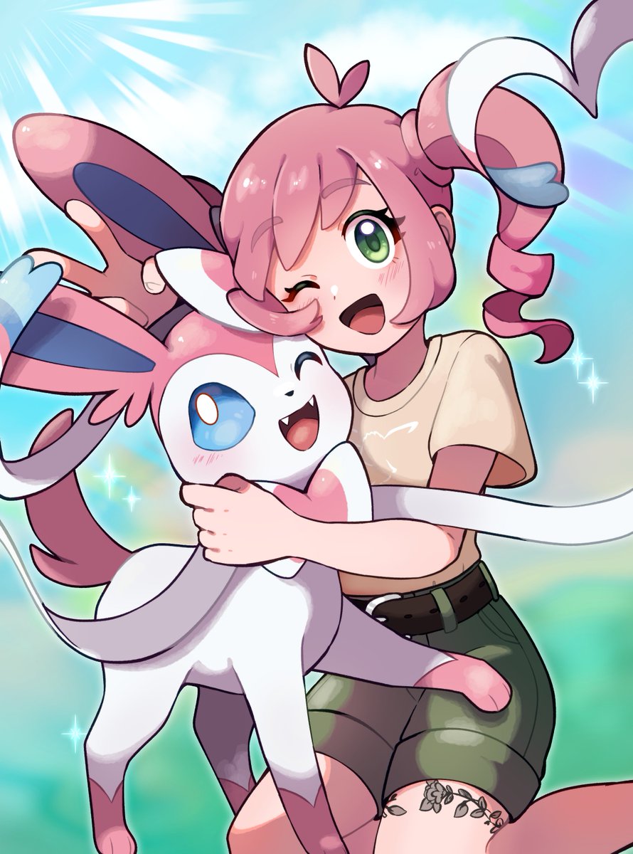 If you see this, post your OC/Sona and their Partner Pokémon!

Ivy's partner is her Sylveon!! They've had a lot of adventures together 💞

🎨@/HaruVulpix