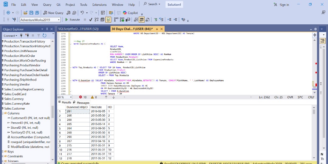 Rofeeah_Tijani's tweet image. 🚀 Day 17 of my #30DaysSQLChallenge 🚀
Today’s focus: Common Table Expressions (CTEs)
A CTE is a temporary named result set that exists only within the query that follows it.
Working with CTEs today helped me break complex queries into smaller steps instead