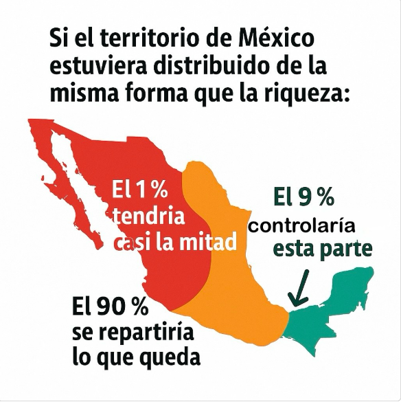 YoXLas40Horas2's tweet photo. ¿Uds se siguen creyendo el mito de que ese 1% le chingó tanto que ahora tiene casi la mitad de la riqueza de este país?
Porque nosotros no y de hecho todos nuestros problemas se derivan de seguir creyendo mitos como el echaleganismo que provocan la desigualdad.

Desigualdad a la hora de una entrevista de trabajo donde según la LFT tú debes acordar tu sueldo con el empleador, cosa que nunca sucede porque ellos te dirán: allá afuera hay 10 más que trabajarían por menos.  Y nosotrxs por necesidad acabamos aceptando.
Y así, se repite la historia con la vivienda, con salud, con educación...
#40horasya 
imagen vía @fiamexico_